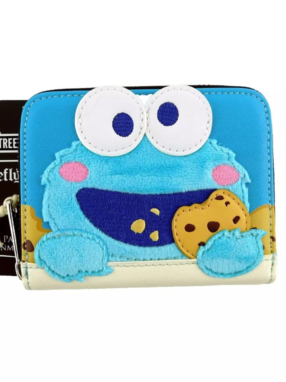Sesame Street COOKIE MONSTER Loungefly Wallet SeaWorld Sesame Place Exclusive